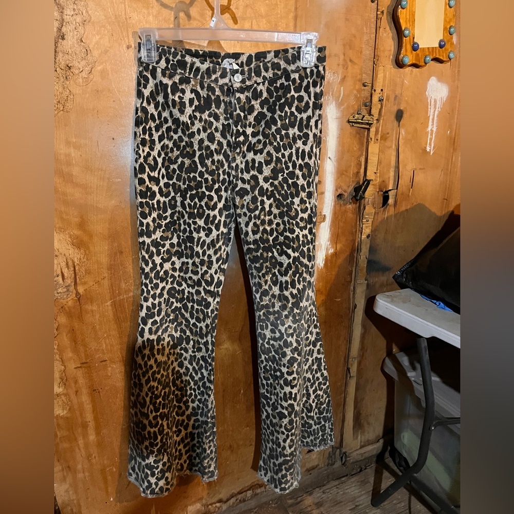 Leopard Print Flared Pants: 3jeans